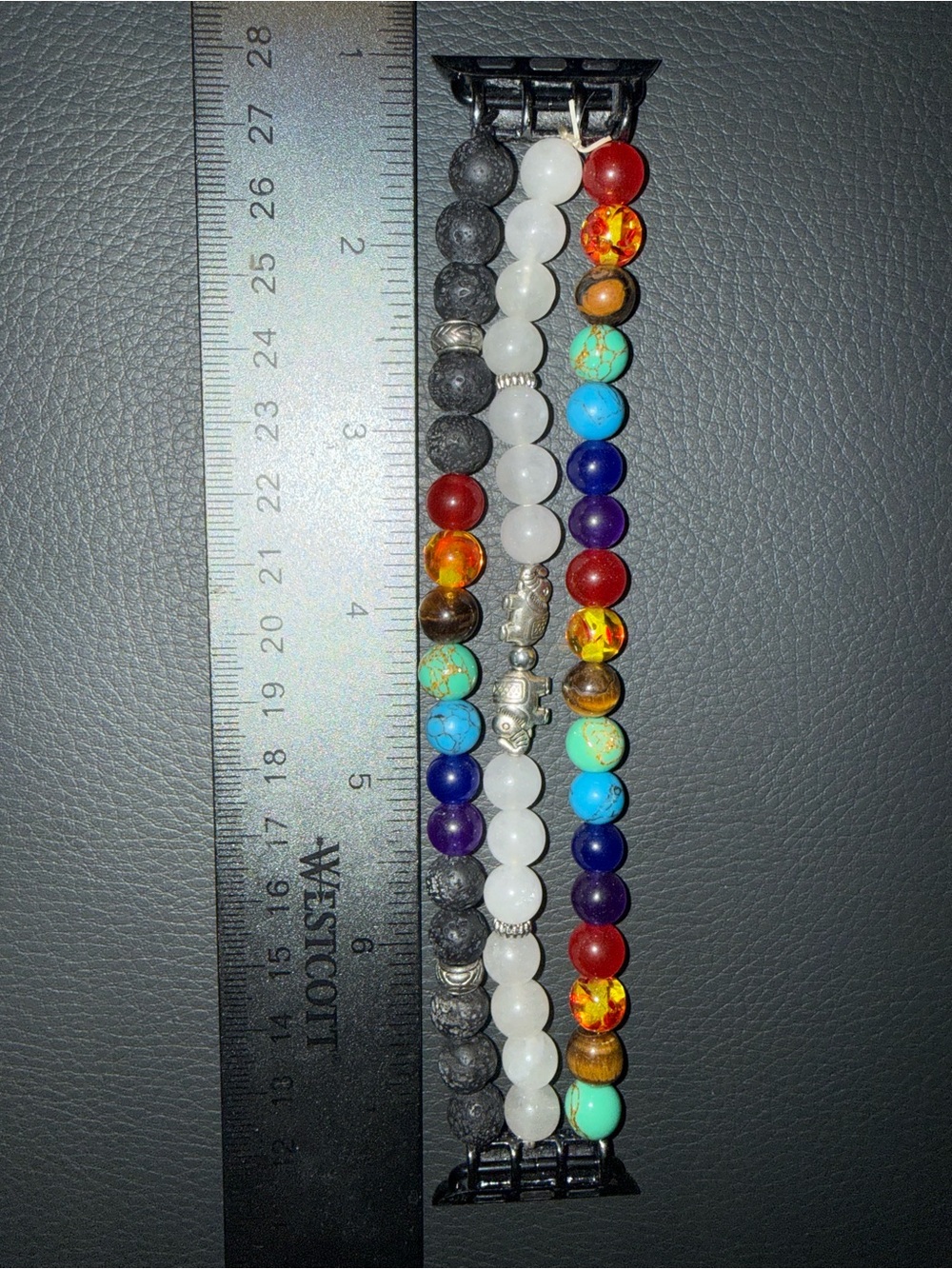 7 Chakra Multicolor Beaded Apple Watch Band - Versatile Stackable Style